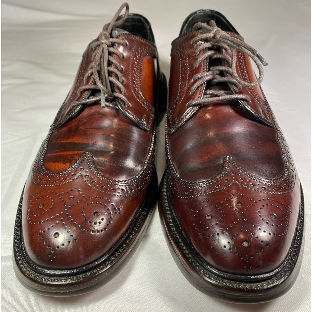 Hanover LB Sheppard Signature Shell Cordovan Longwing Wingtips Mens Size 10 D/B